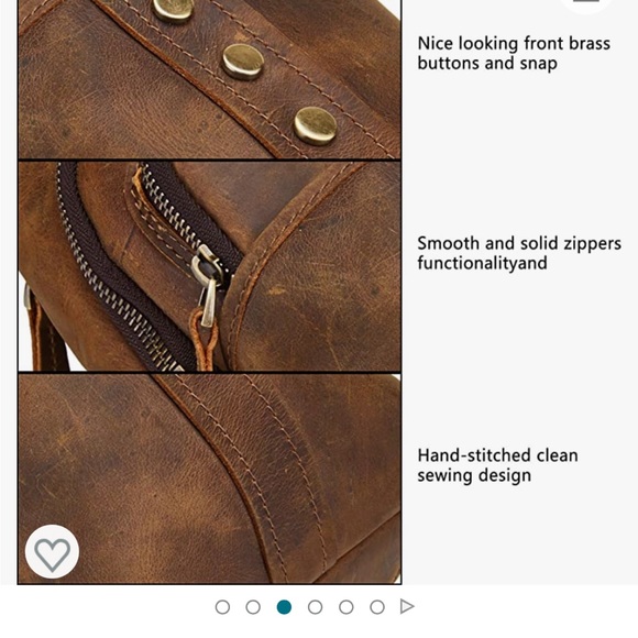 NEW Brass Tacks Leathercraft Sling Shoulder Bag - Picture 8 of 13